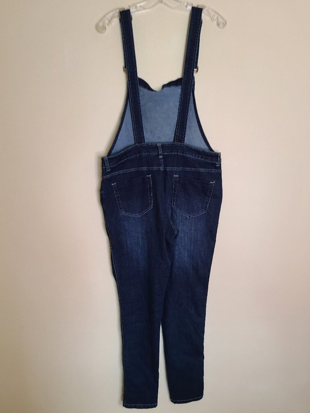 Jeaniologie Skinny Dark Wash Overalls - Size 12 - Picture 2 of 8